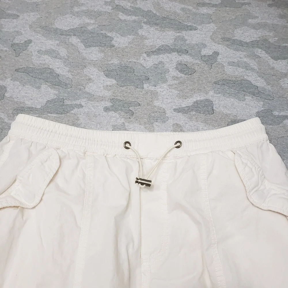 Lucky Brand Cargo Pants Women Small White Wide Leg